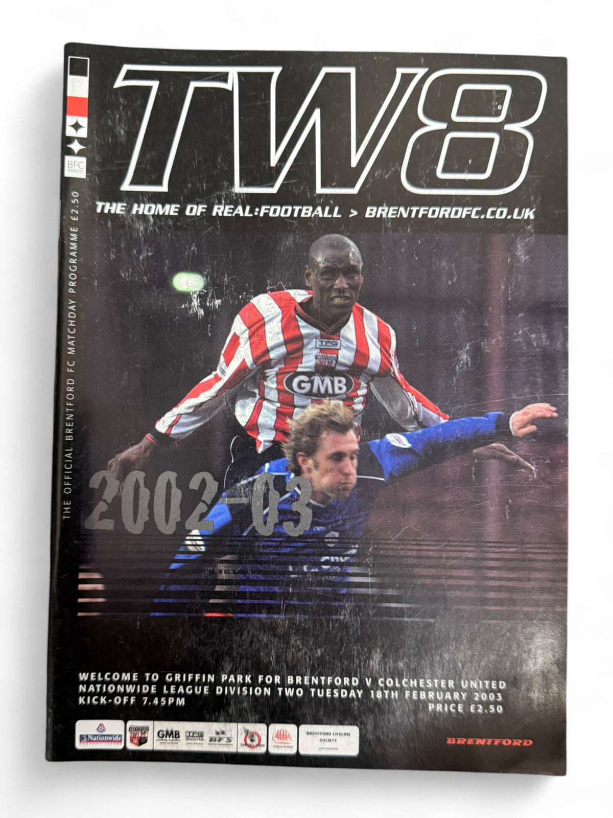 Brentford v Colchester United 2003 programme