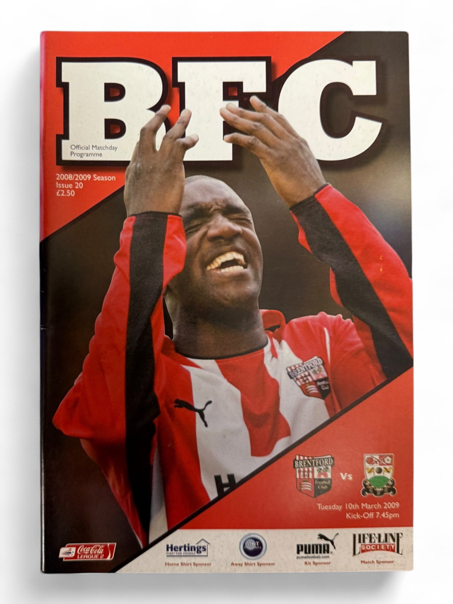 Brentford v Barnet 2009 programme