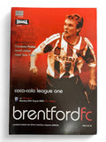 Brentford v Gillingham 2005 programme