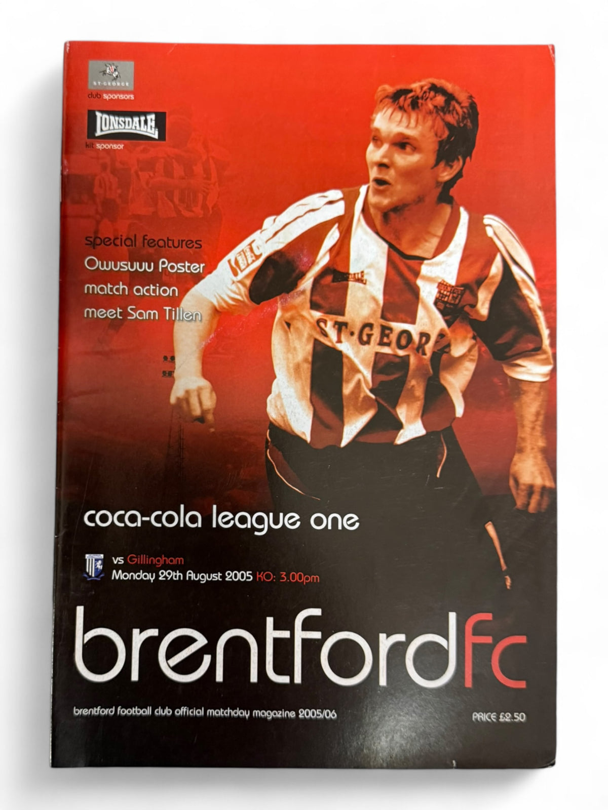 Brentford v Gillingham 2005 programme
