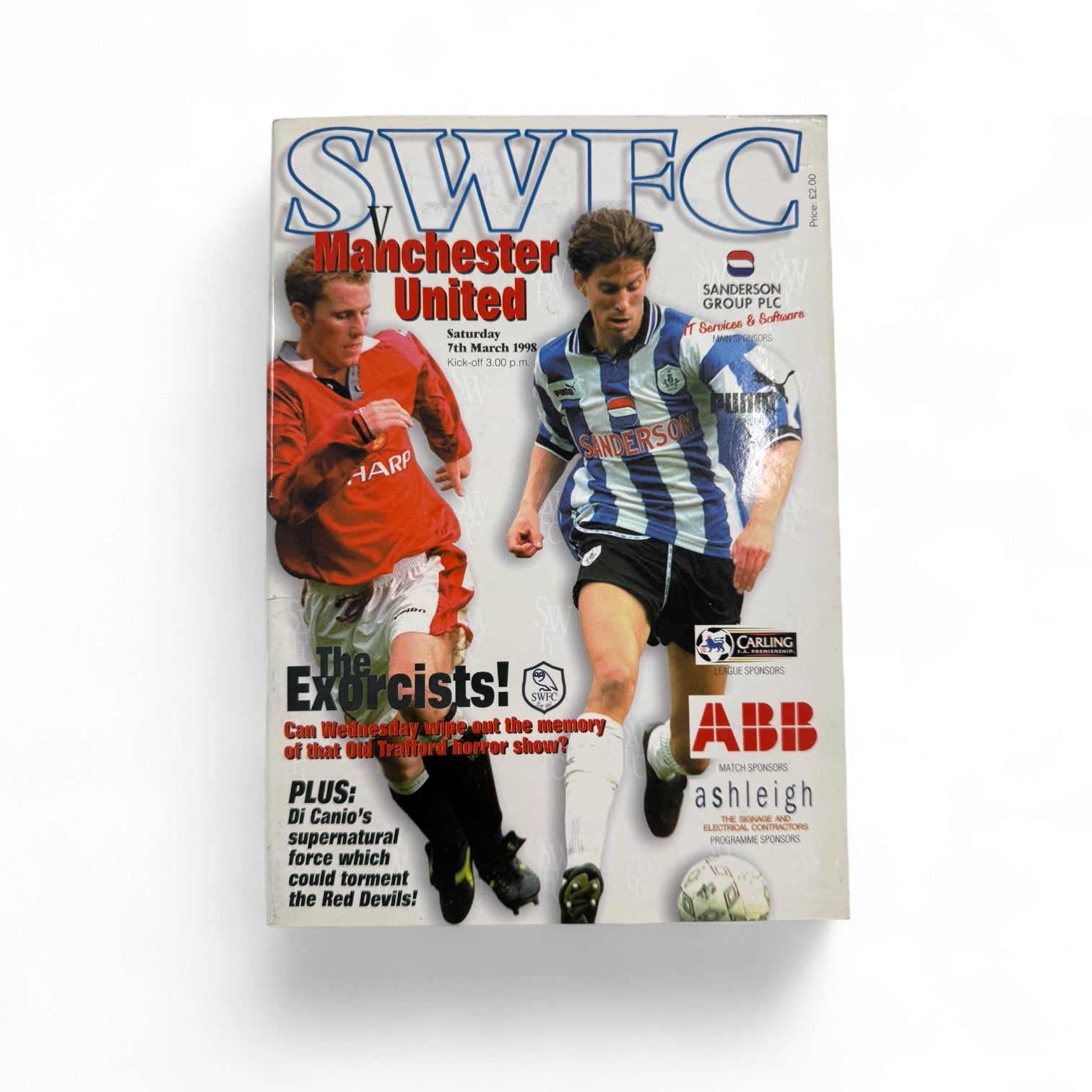 Sheffield Wednesday vs Manchester United 1997/98 Retro Match Day Programme
