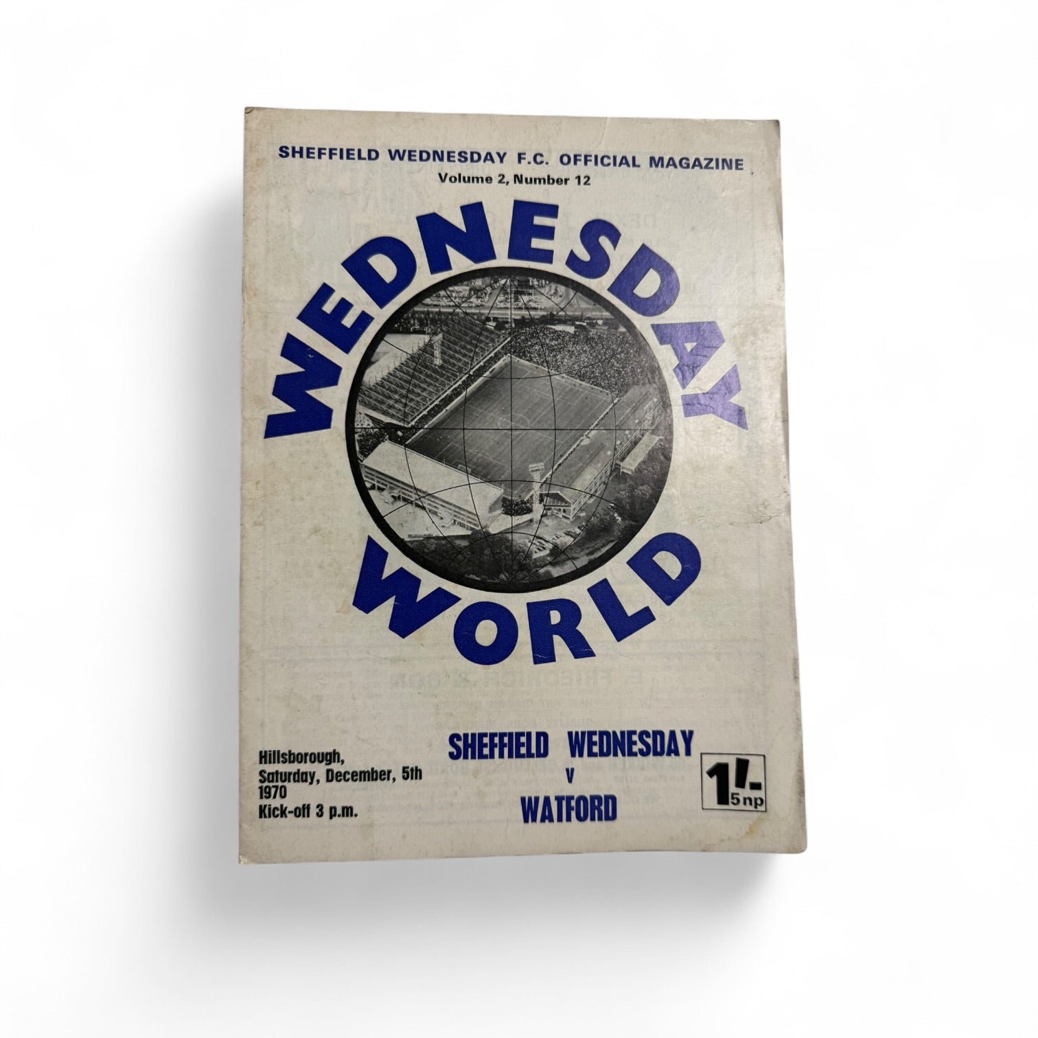 Sheffield Wednesday vs Watford 1970/71 Retro Match Day Programme