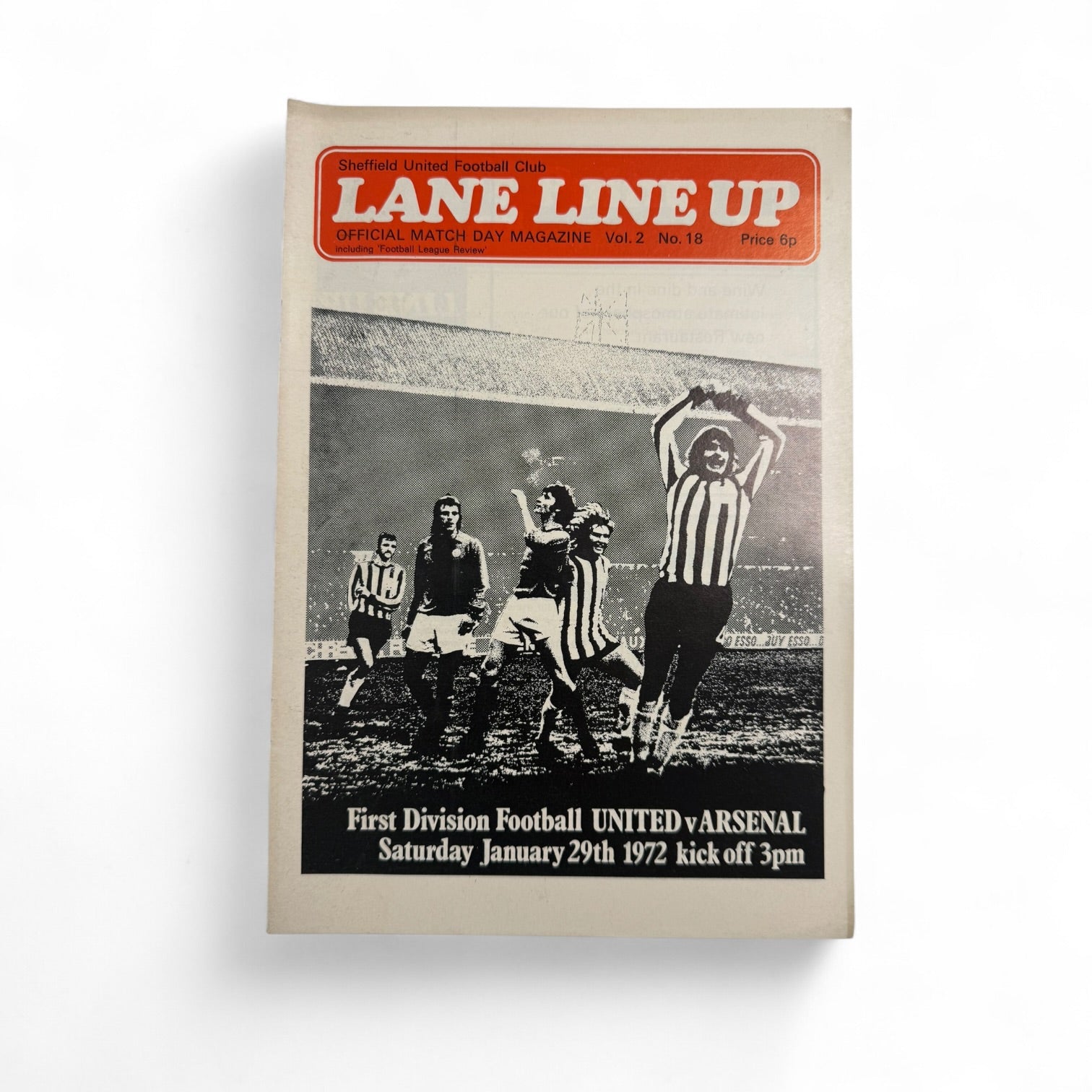 Sheffield United vs Arsenal 1971/72 Retro Match Day Programme