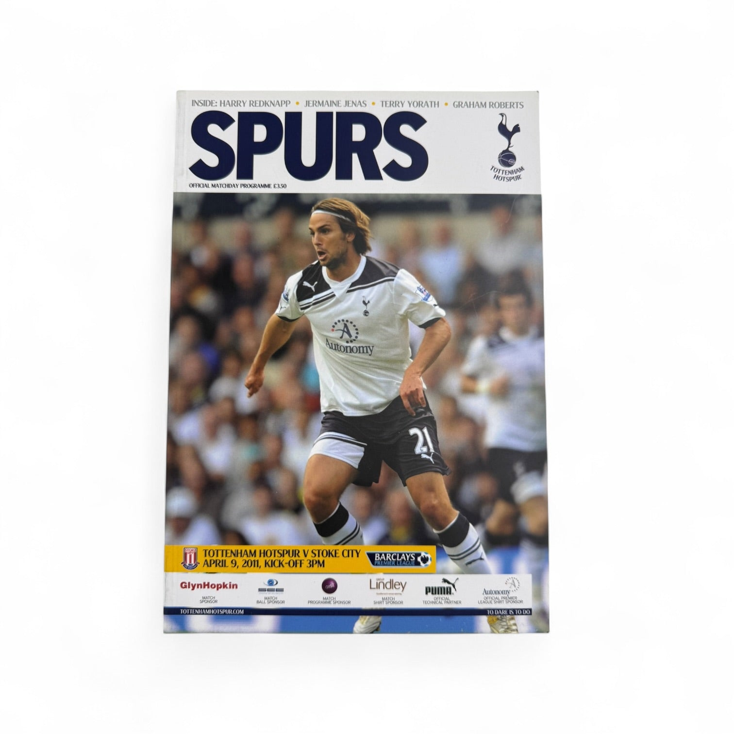Tottenham Hotspur vs Stoke City 2010/11 Retro Match Day Programme