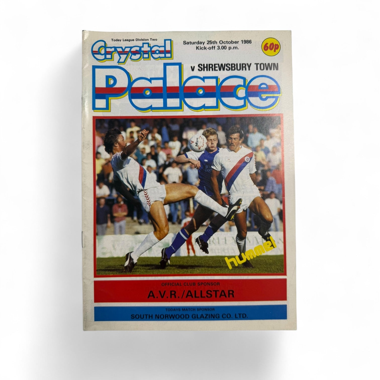 Crystal Palace vs Shrewsbury Town 1986/87 Retro Match Day Programme
