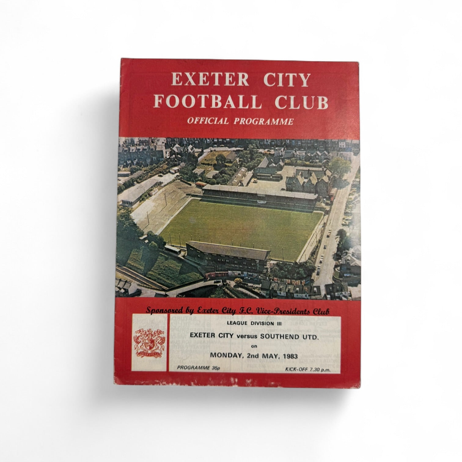 Exeter City vs Southend United 1982/83 Retro Match Day Programme