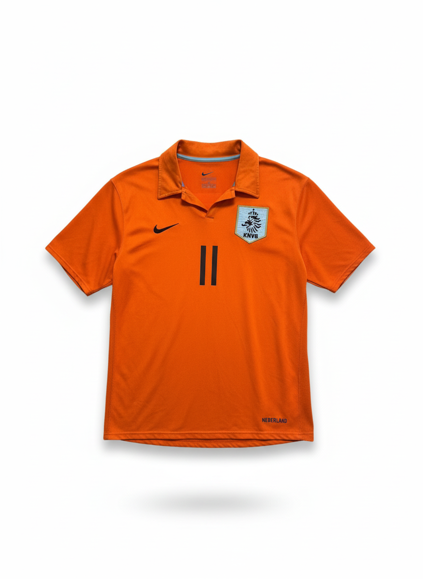 Netherlands 2006-08 Home Football Shirt - ROBBEN 11 - Front
