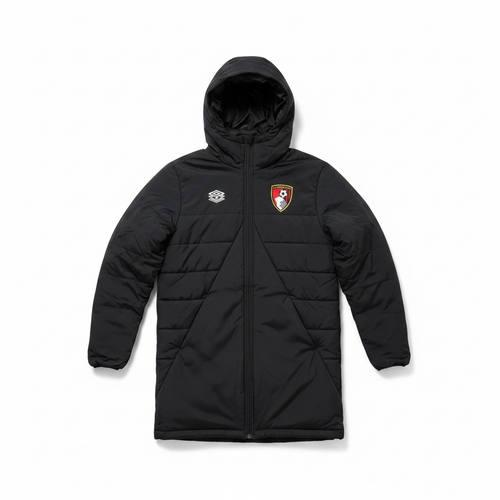 AFC Bournemouth Black Padded Jacket - front