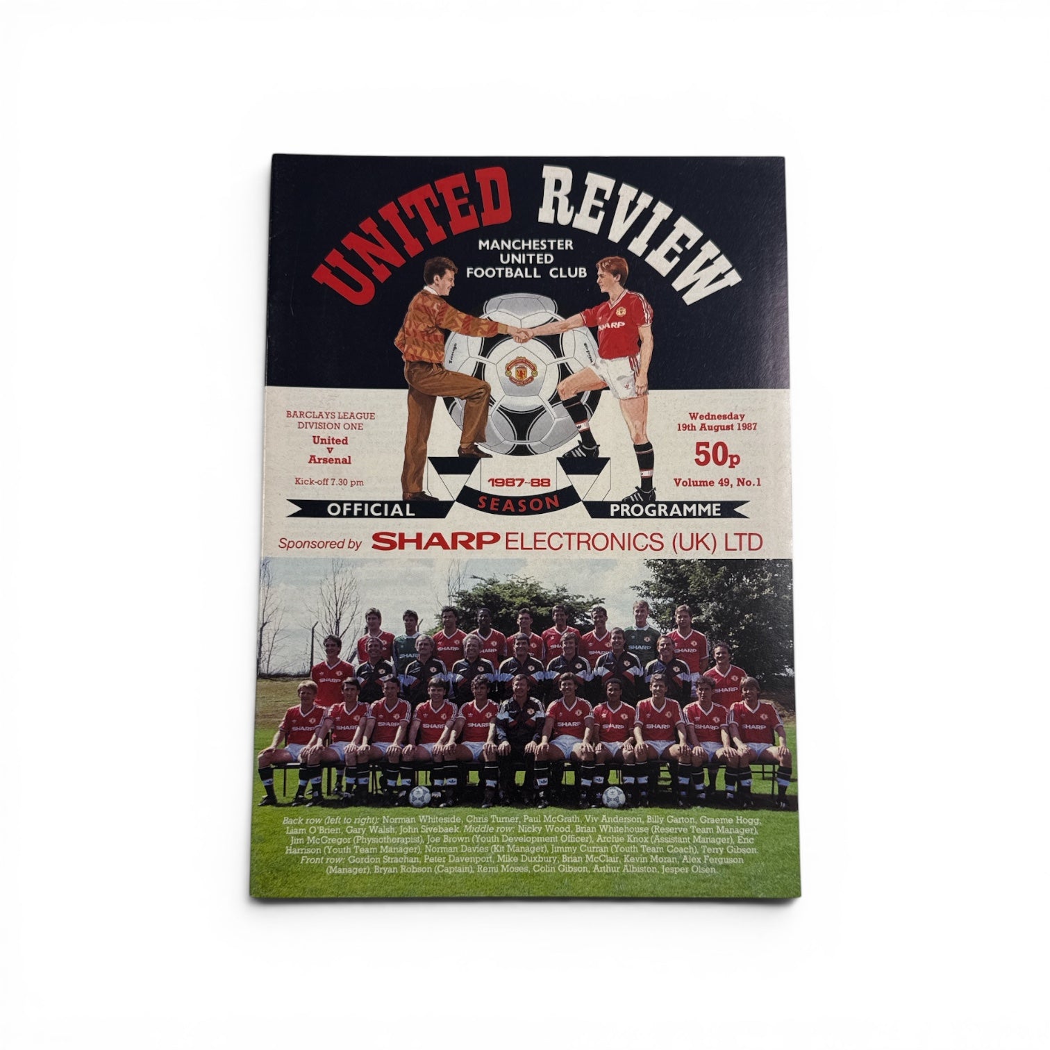 Manchester United vs Arsenal 1987/88 programme