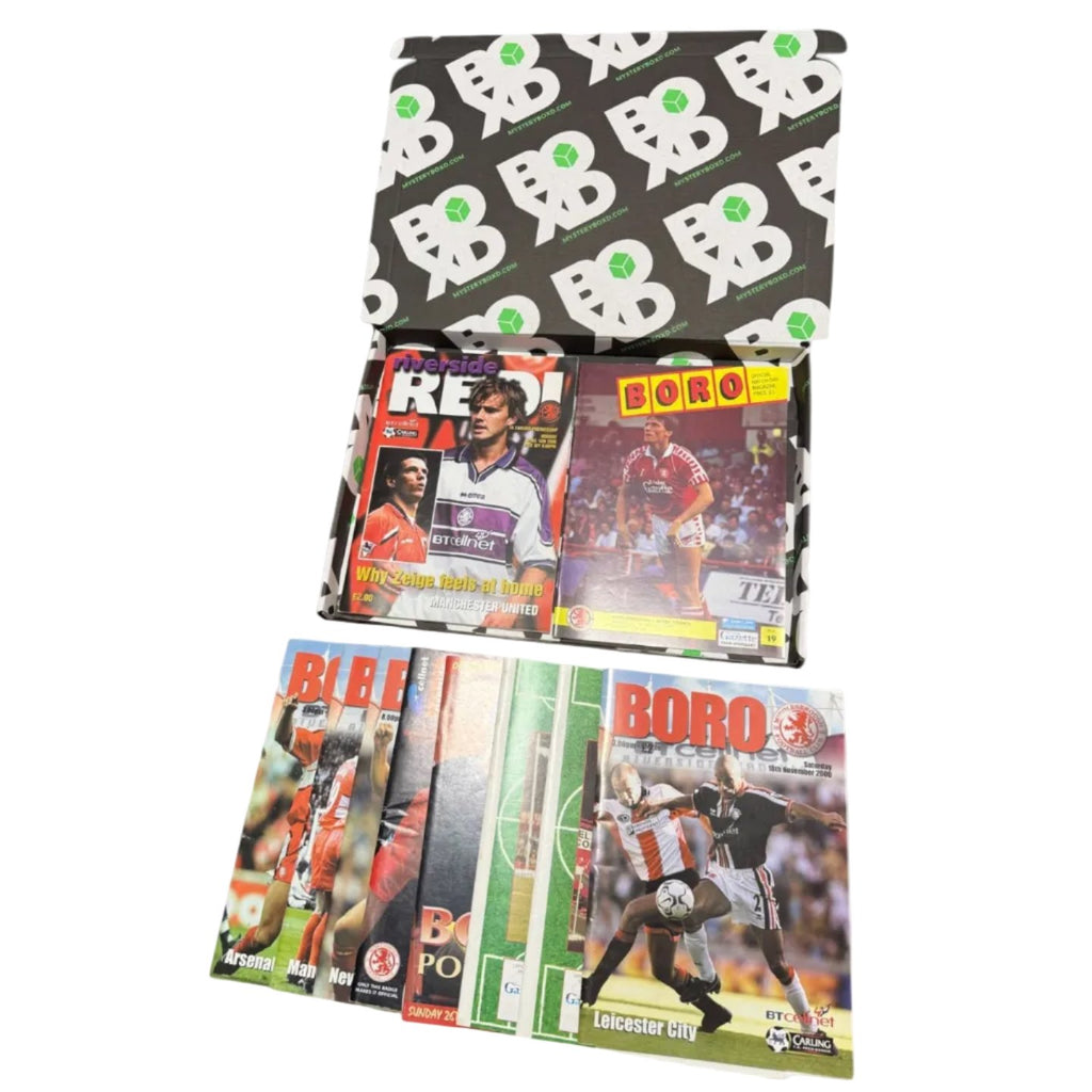 Middlesbrough Retro Programmes Mystery Gift Box (10 Pack) in Mystery BOXD packaging