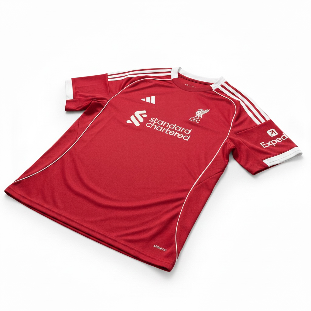 Liverpool 2025-26 Home Shirt - Angled