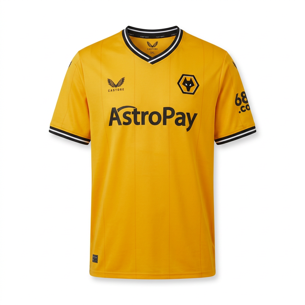 Wolves 2023-24 Home Football Shirt - Front