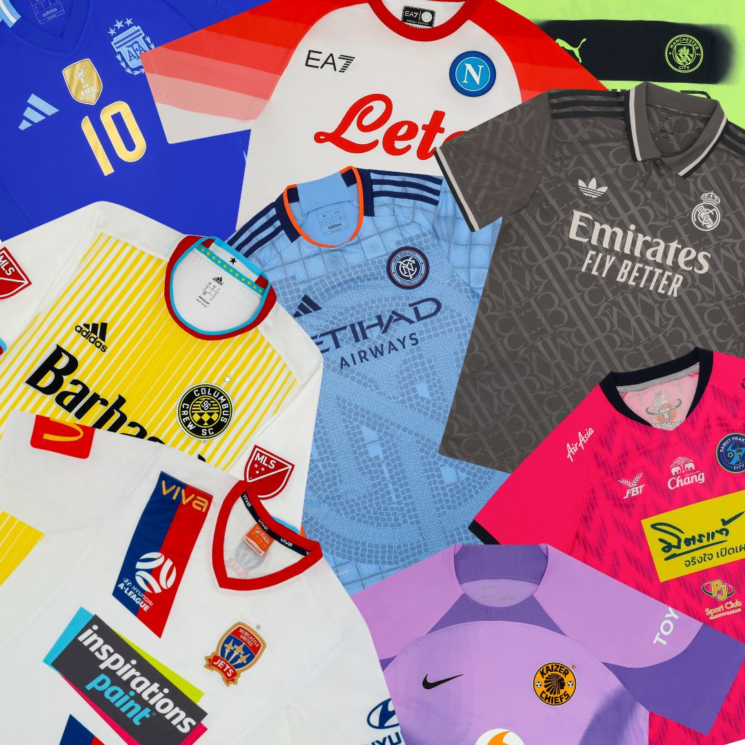 Football shirts collage