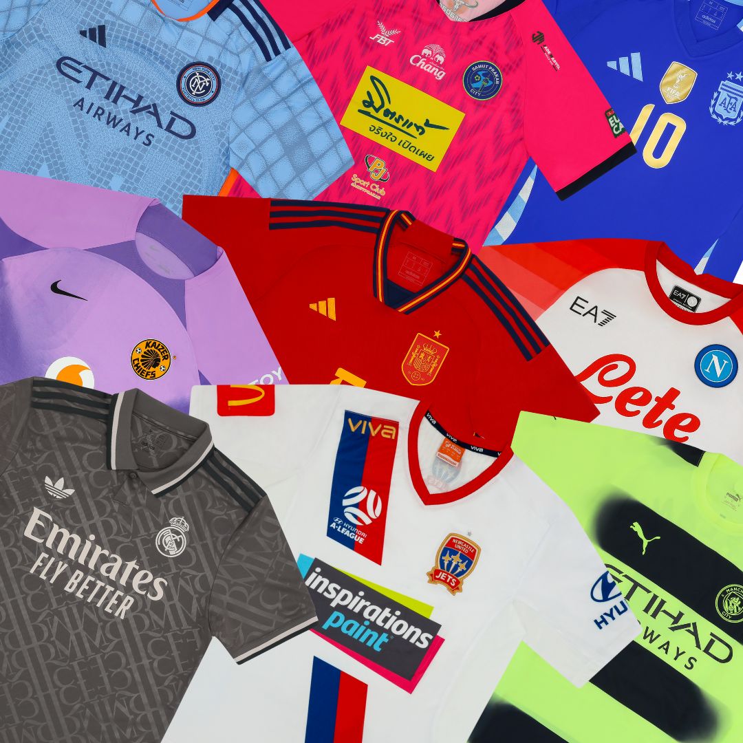 Football shirts collage