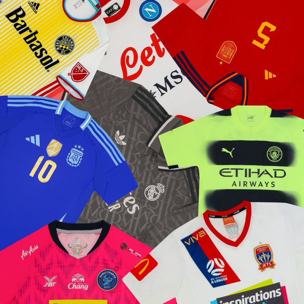Football shirts collage