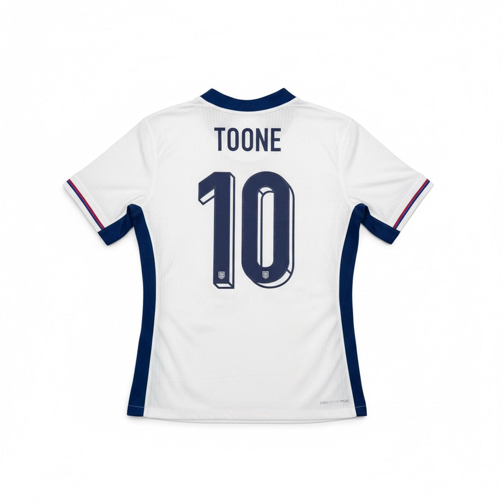 England Women 2023-24 Home Football Shirt - TOONE 10 - S (UNISEX)
