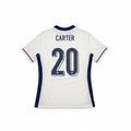 England Women 2023-24 Home Football Shirt - CARTER 20 - S (UNISEX)