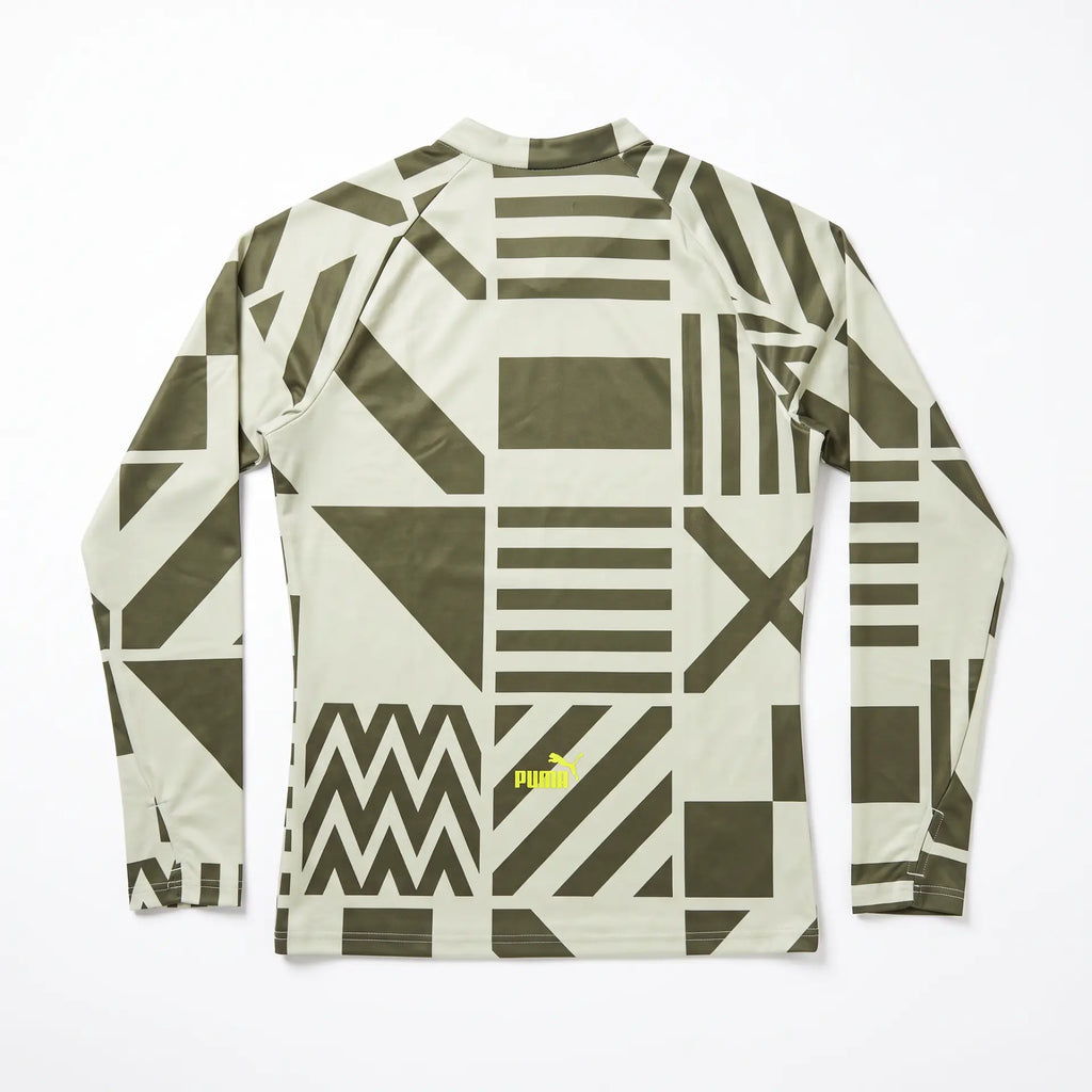 AC Milan 2022/23 LS Green Moss Pre-Match Sweat Top back