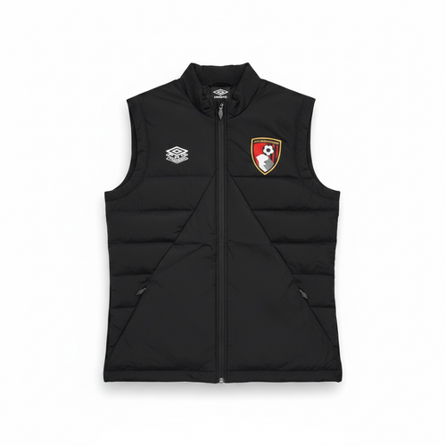 AFC Bournemouth Umbro Black Gilet - Front