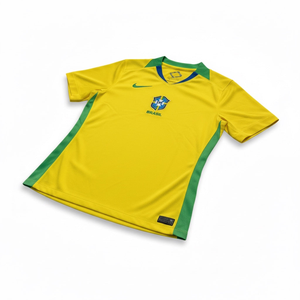 Brazil 2025 Home Football Shirt - Angled