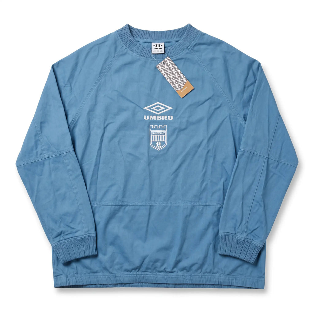 Brentford Drill Sky Blue Sweat Top - Front