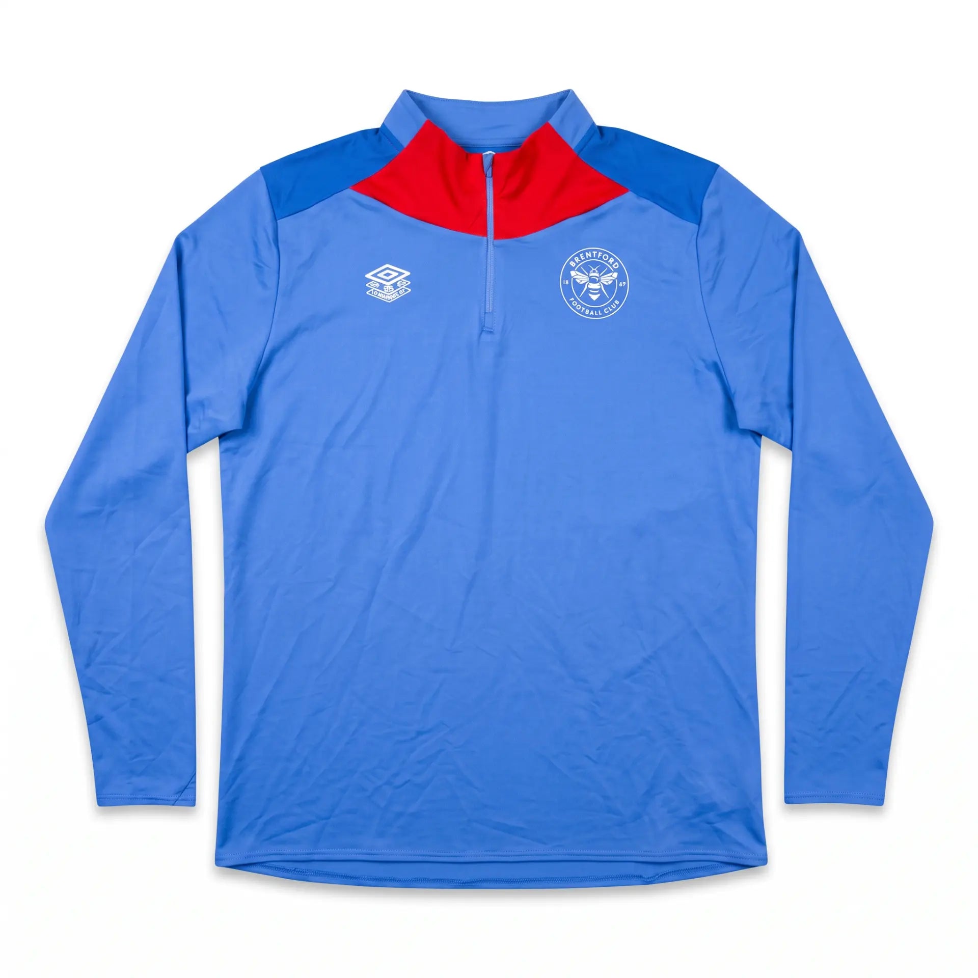 Brentford Mid Layer Purple Training Top - Front