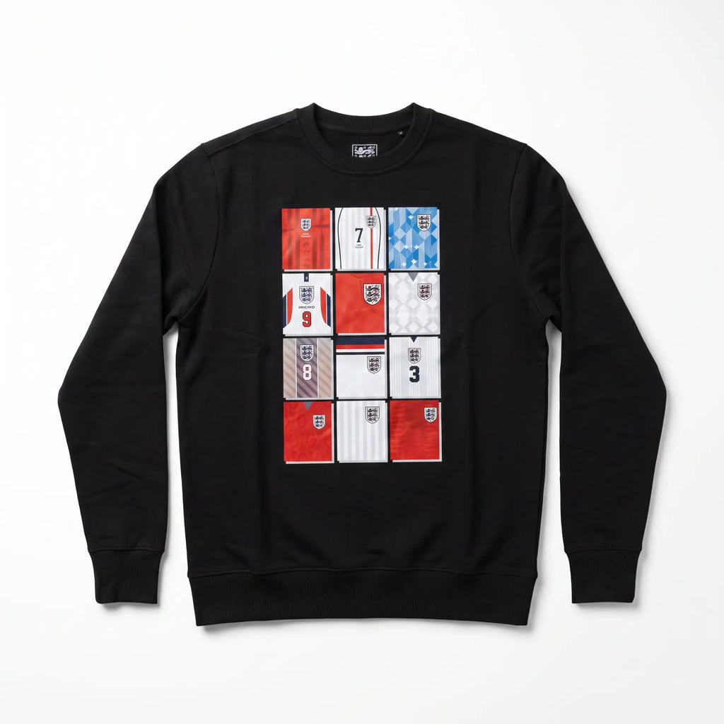 England History of Kits Black Sweatshirt front