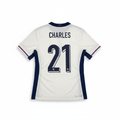 England Women 2023/24 Home Football Shirt - CHARLES 21 - Back