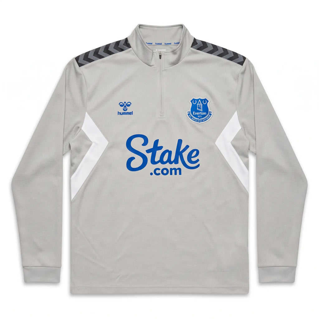 Everton Hummel Third Matchday Grey Half Zip Training Top front