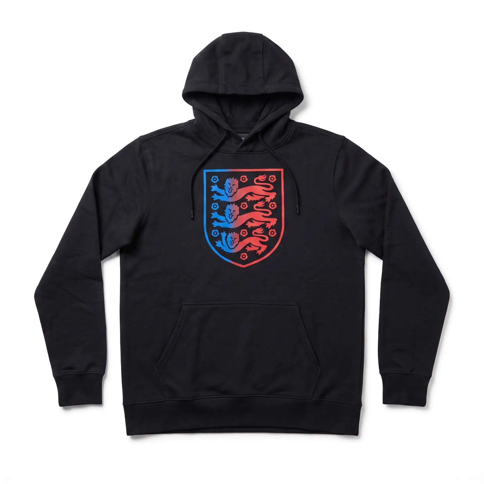 England Fade Primary Black Overhead Hoodie - Front