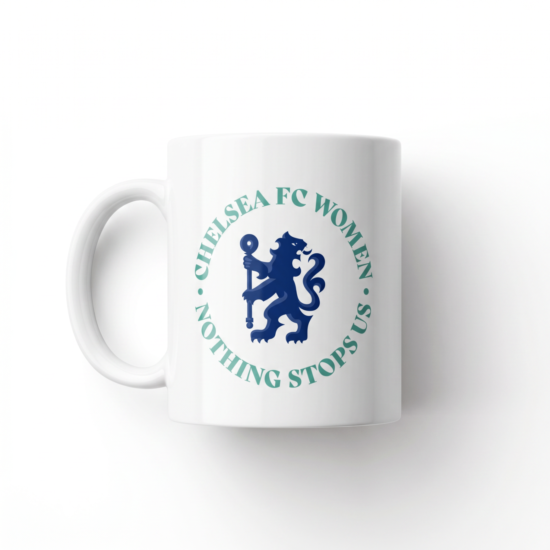 Chelsea Nothing Stops Us Kirby Mug - CFC Women crest reverse