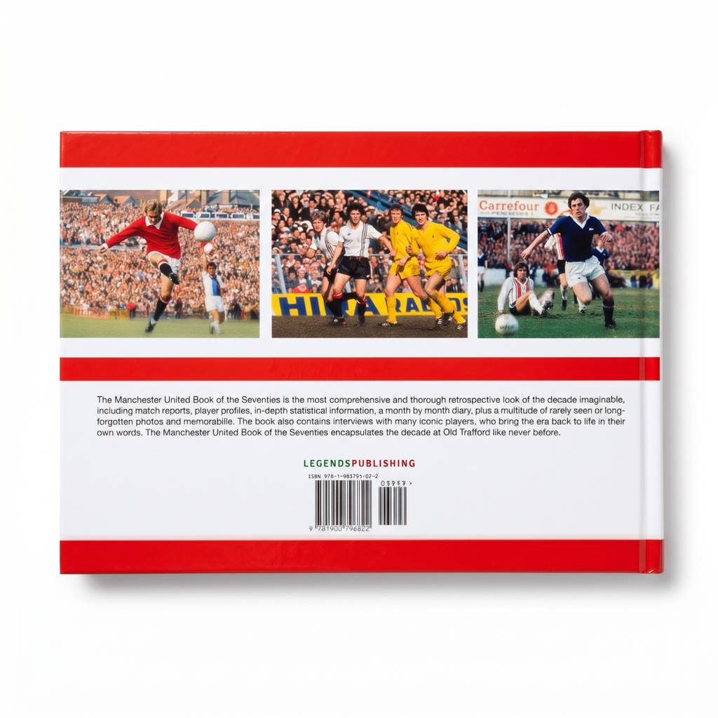 The Big Manchester United Book of the Seventies - back cover with ISBN