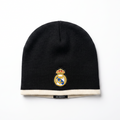 Real Madrid Reversible Knit Hat - Black side with crest