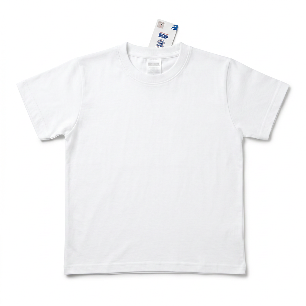 England Core Crest White T-Shirt Kids - Back