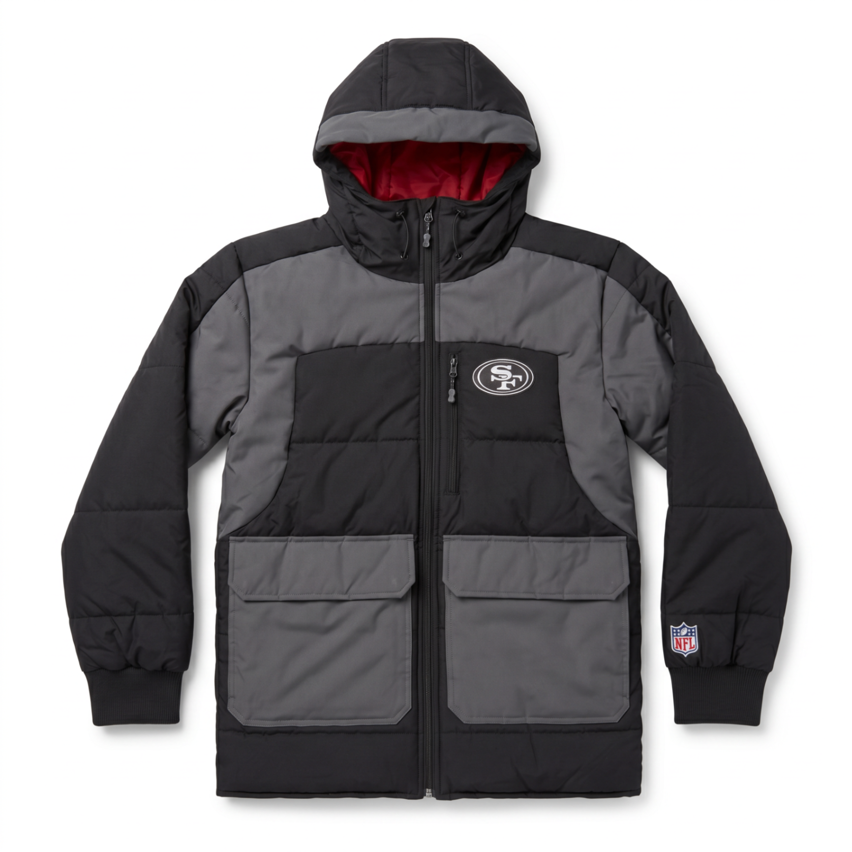 San Francisco 49ers Reflective Team Jacket - Front