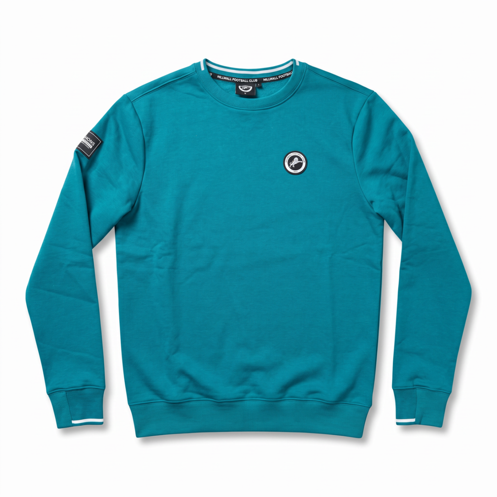 Millwall Badge Deep Lake Sweatshirt front