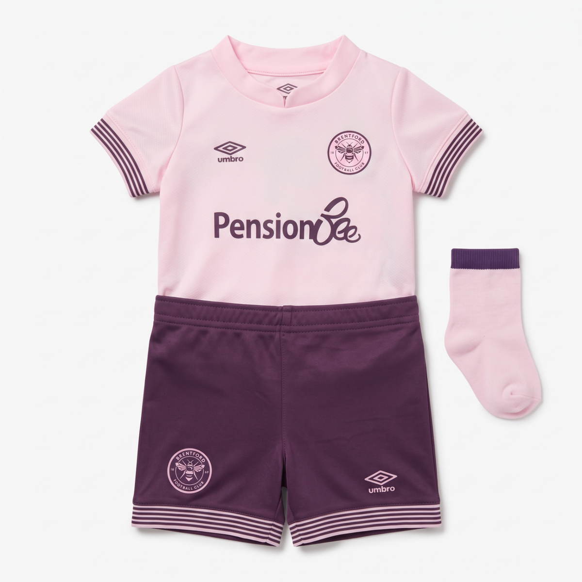 Brentford 2024/25 Away Infant Football Kit - front