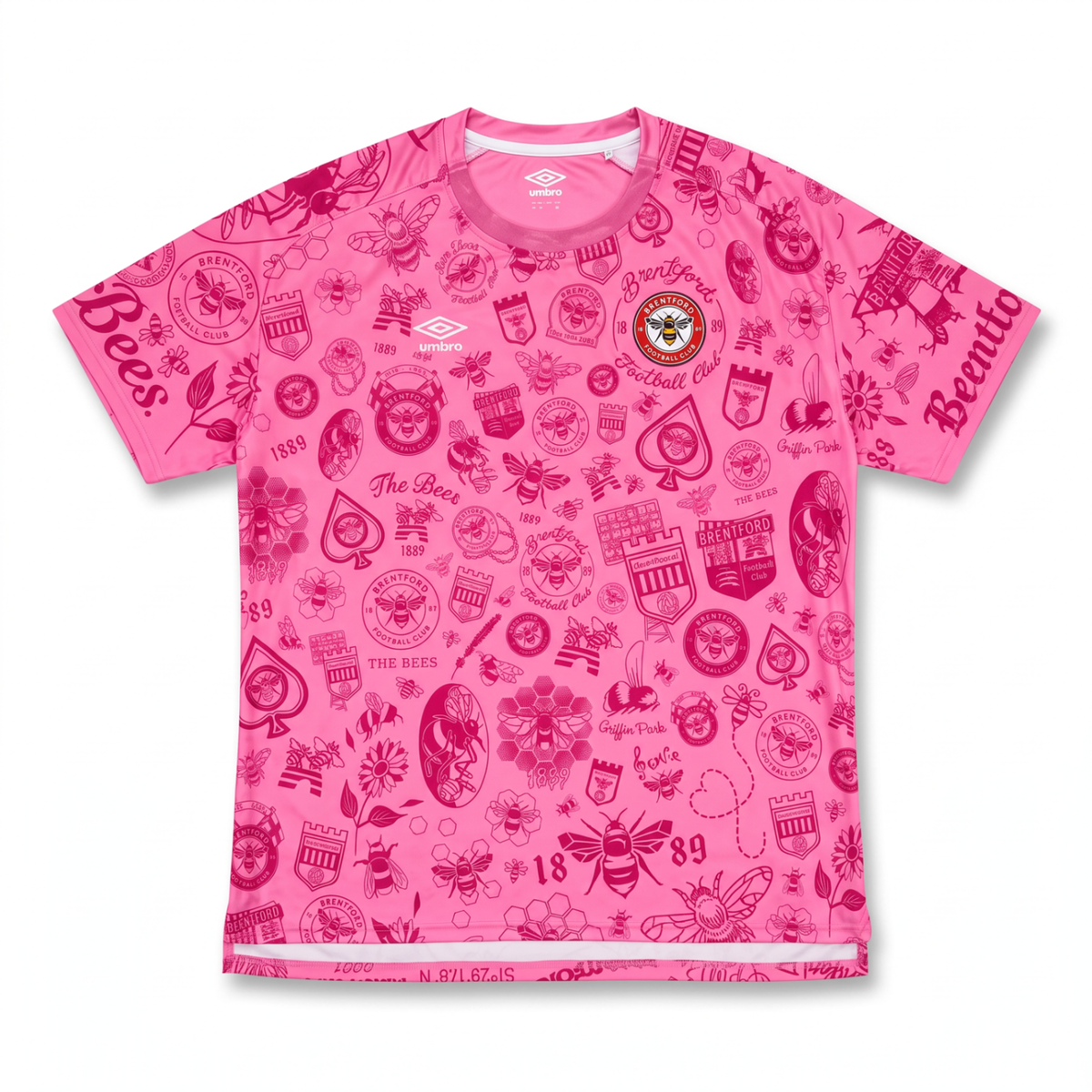 Brentford Tattoo Special Edition Pink Shirt - Front