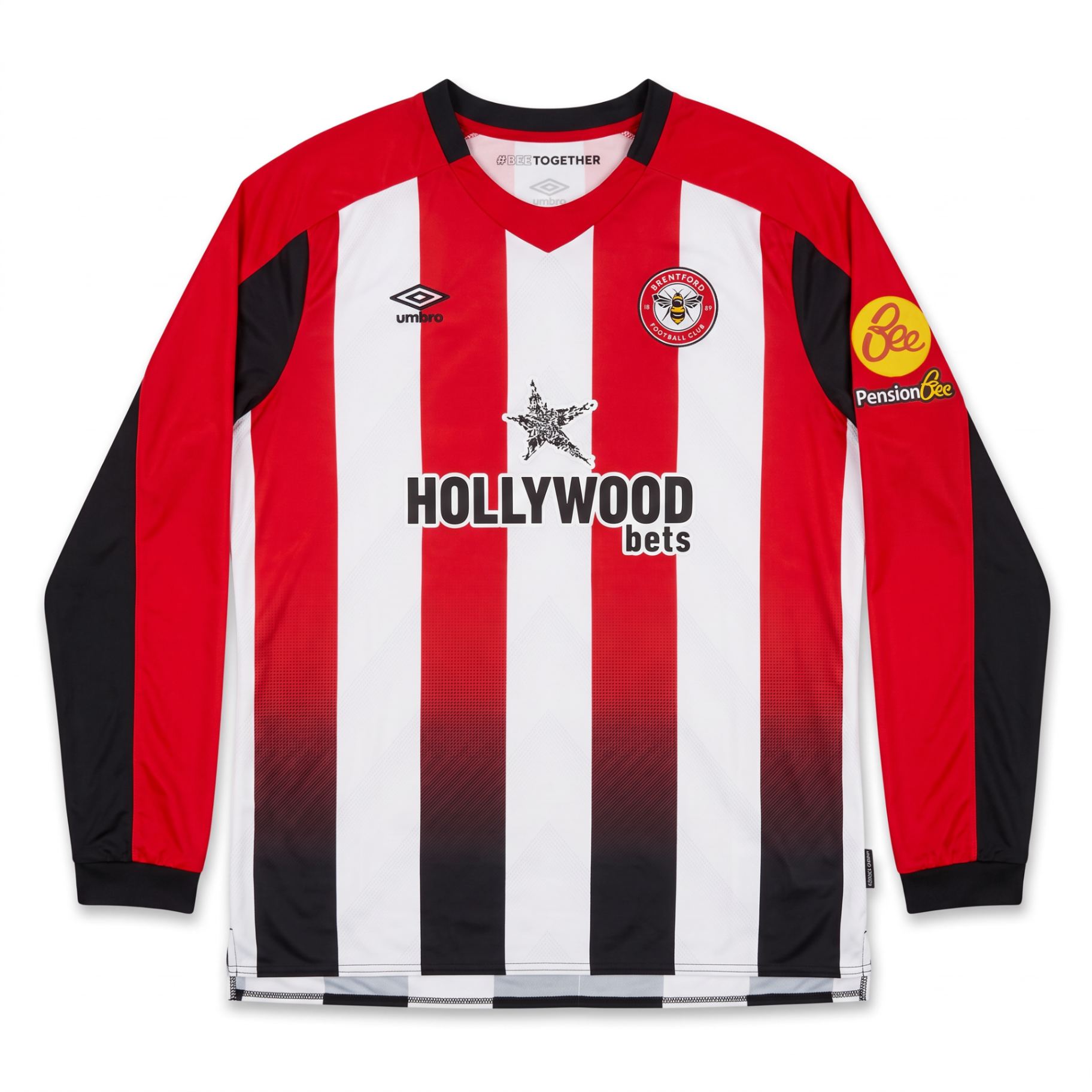 Brentford 2023/25 Home L/S Football Shirt - Front