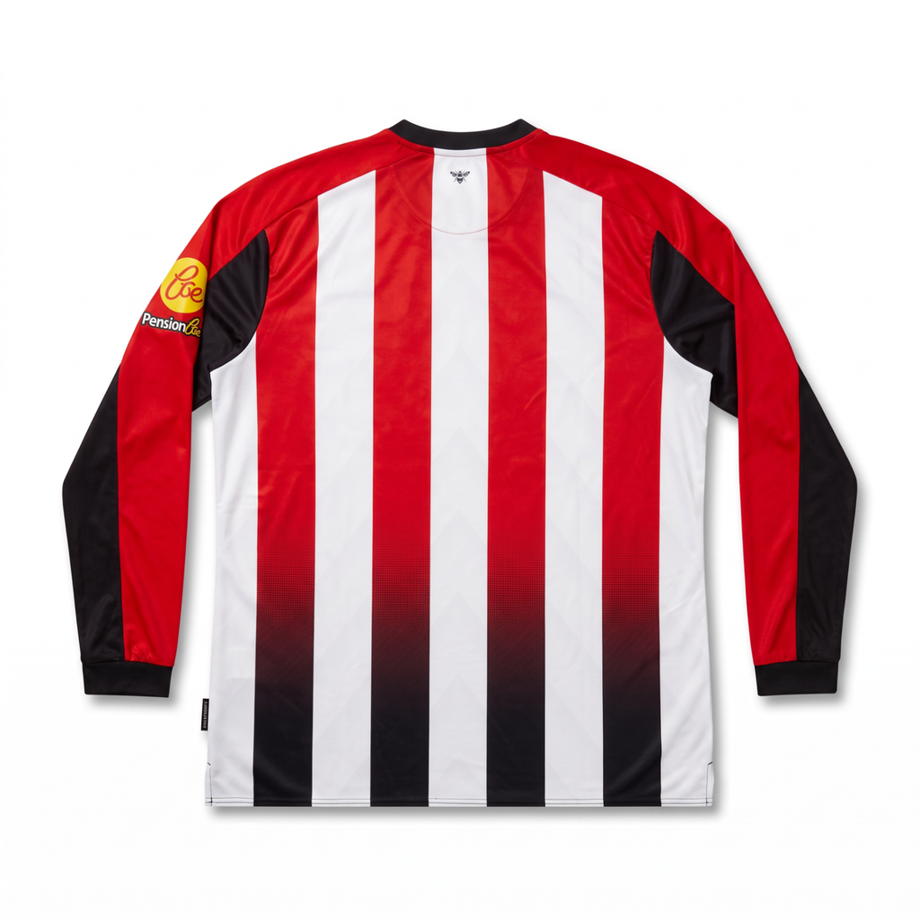 Brentford 2023/25 Home L/S Football Shirt - Back