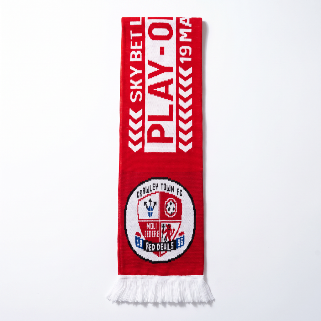 Crawley Town 2024 League 2 Play Off Final Scarf front