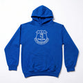 Everton blue crest logo kids hoodie front