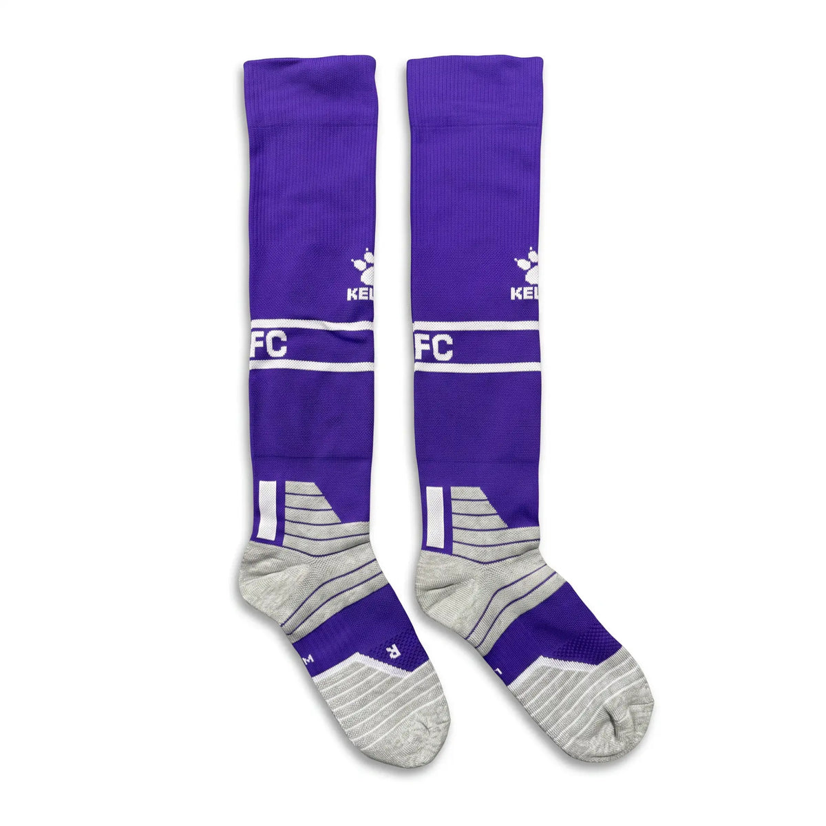 Watford 2024/25 third socks showing KFC calf stripe and grey footbed