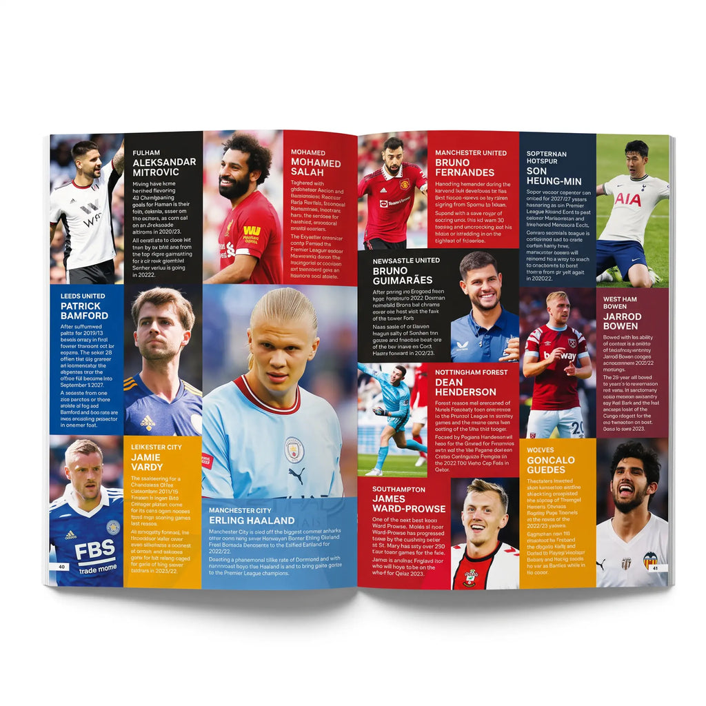 Leicester City 2023 Annual inside player profile spread