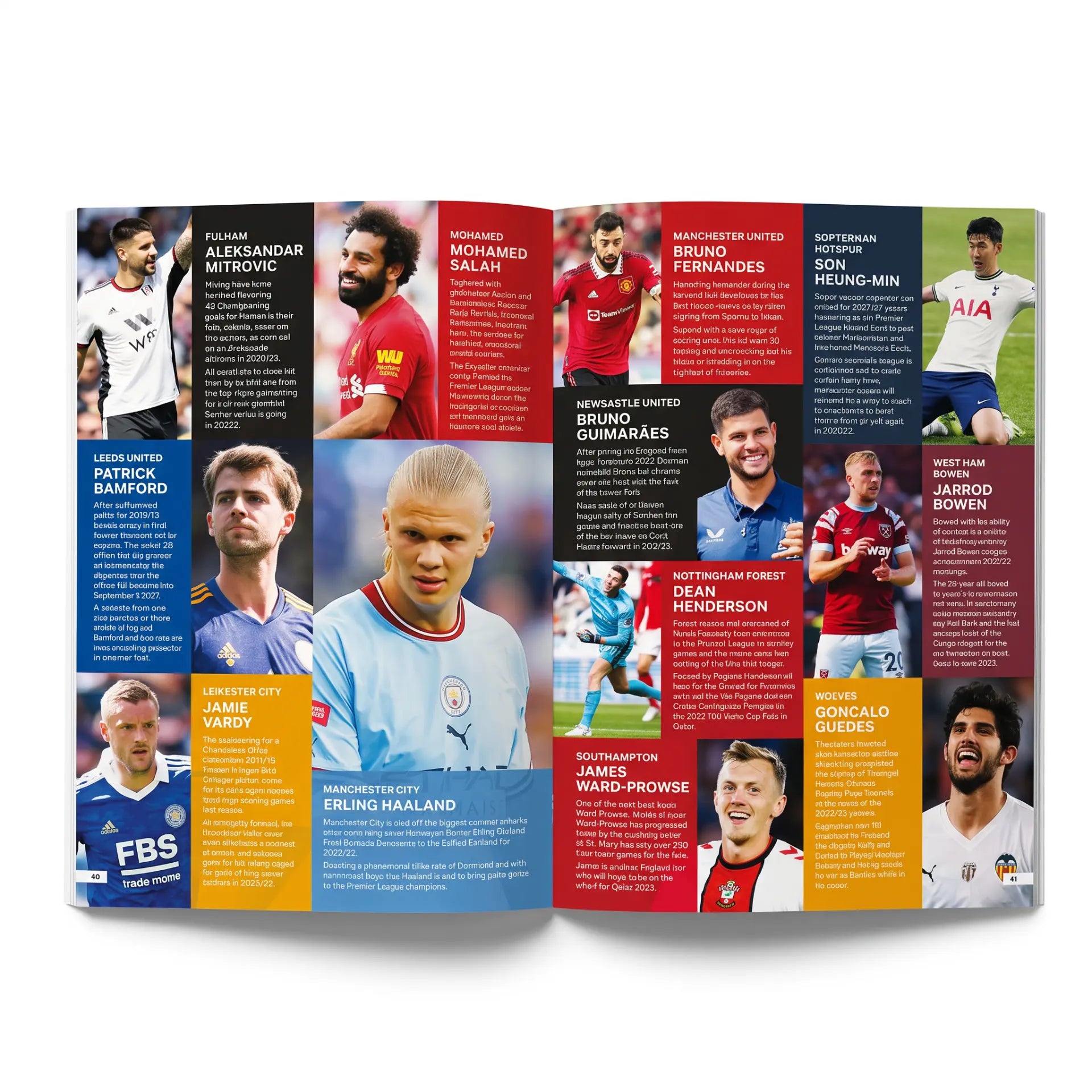 Leicester City 2023 Annual inside player profile spread
