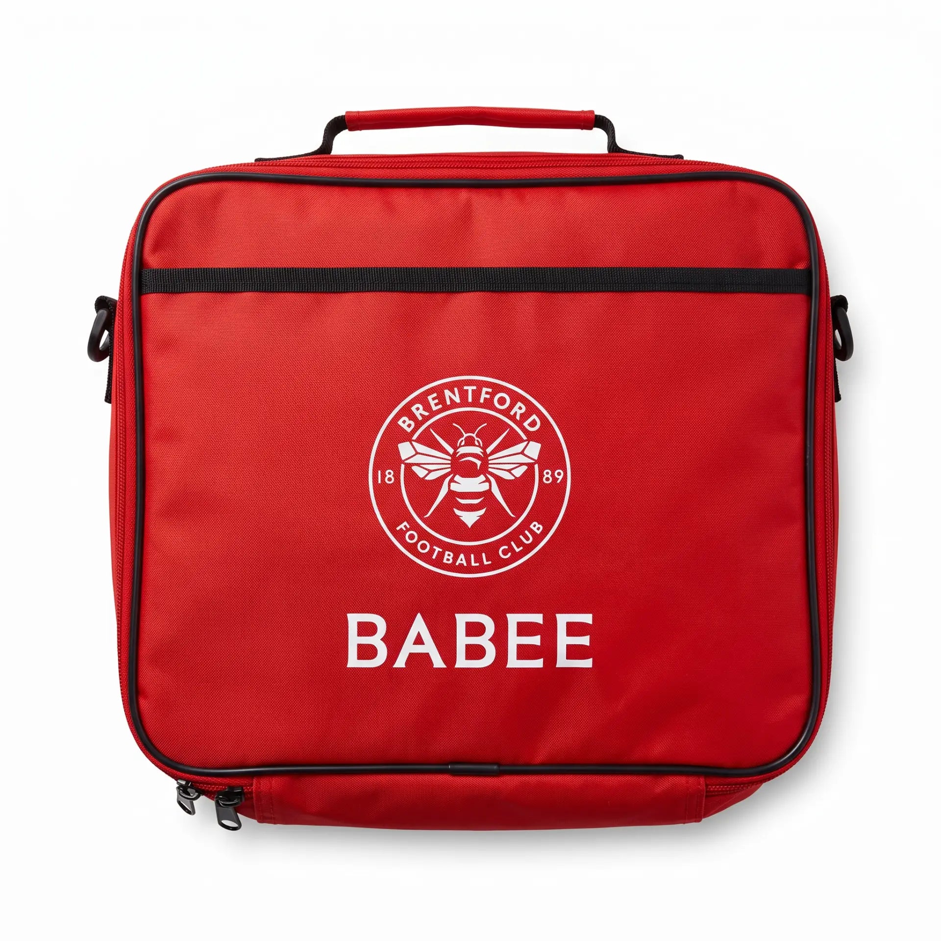 Brentford BABEE red lunch bag front with club crest