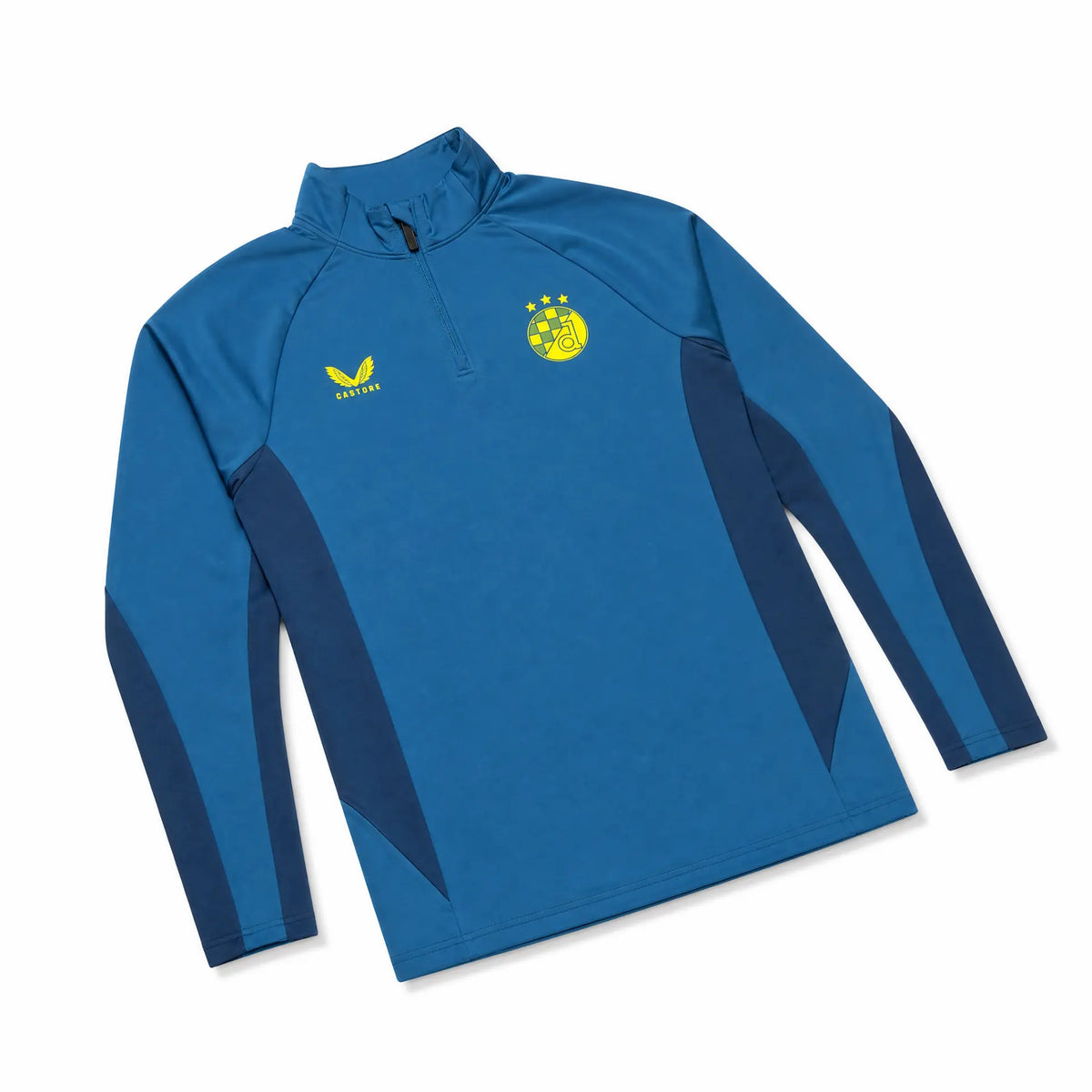 Dinamo Zagreb ink blue kids quarter zip training top angled view