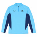FC Zurich aqua blue Castore kids quarter zip training top front