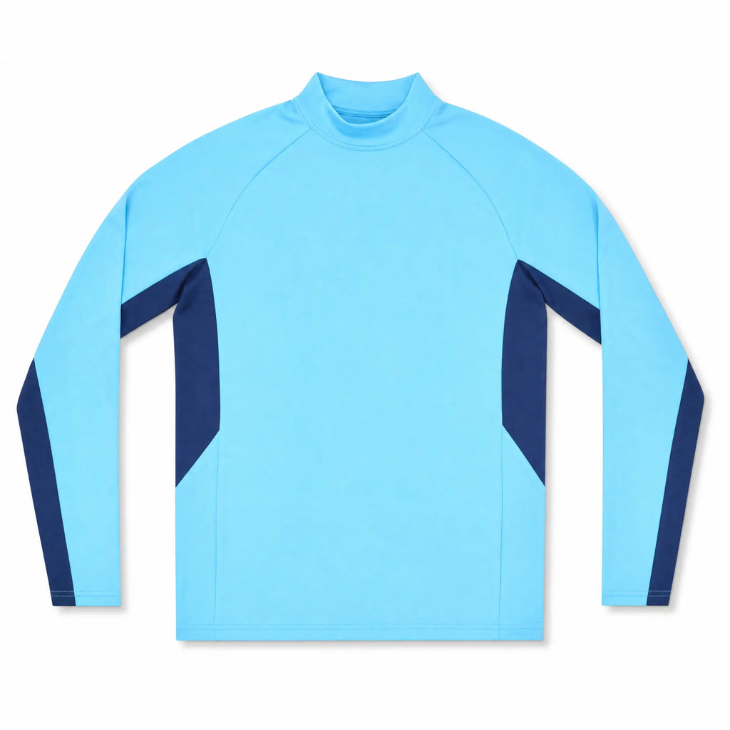 FC Zurich aqua blue kids quarter zip training top back