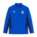 Club Brugge deep blue Castore kids quarter zip training top front